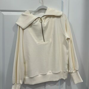Varley Vine Half Zip in Ivory